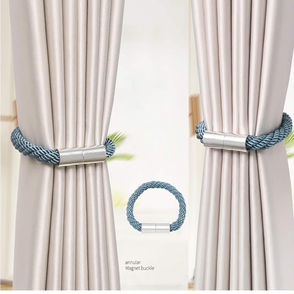 Blue Decorative Magnetic Curtain Rope 2 Pack - Picture 7 of 7